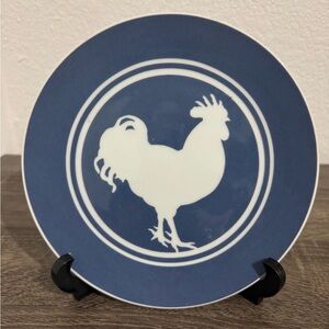 Vintage Curzon Blue and White Rooster Plate